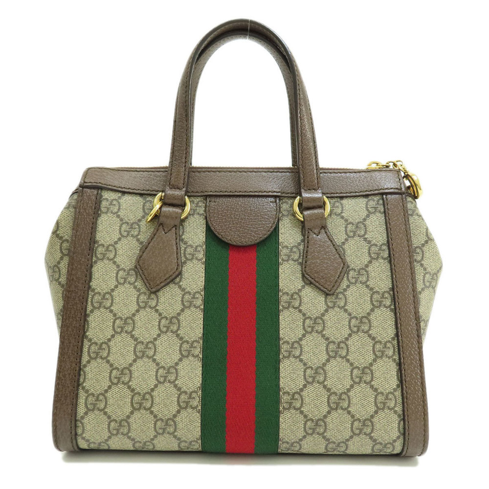 Gucci Ophidia GG 2way Handbag PVC Leather Brown - Picture 2 of 9